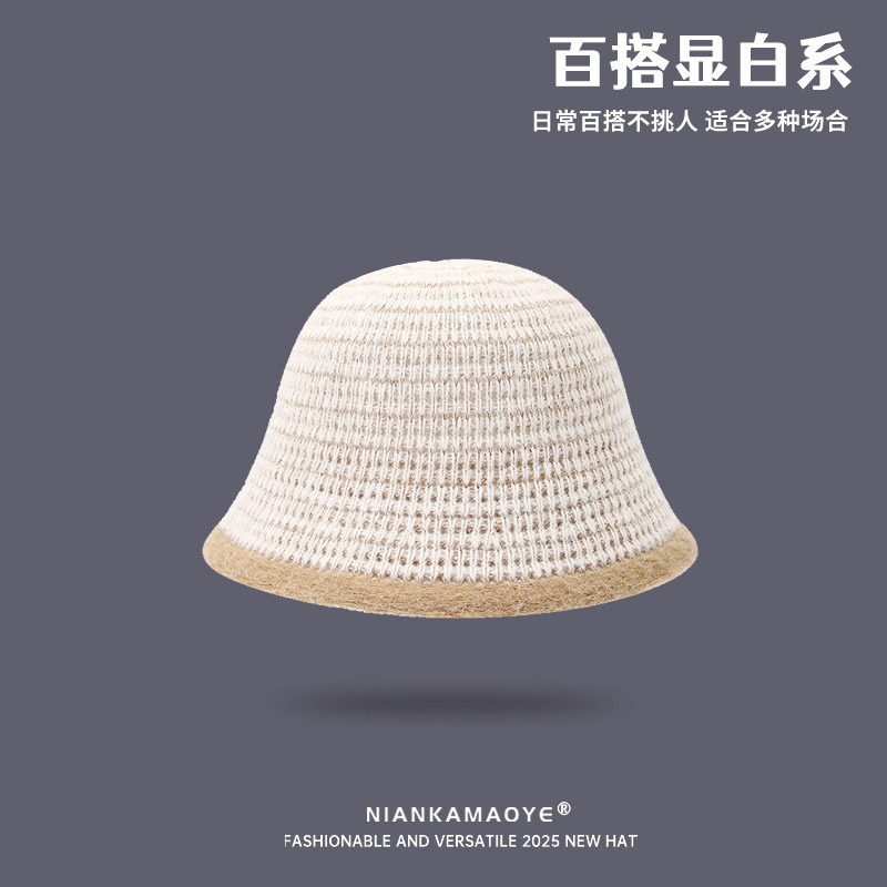 春夏季户外透气出游宽檐带防风绳渔夫帽纯色防晒渔夫帽子秋季盆帽|undefined