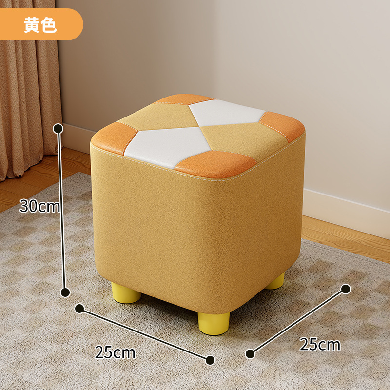 家庭用小さなスツール、無垢材の小さなスツール、軽くて豪華でハイエンドの正方形のスツール、子供用の小さなスツール、小さな座り台、玄関の靴交換スツール|undefined