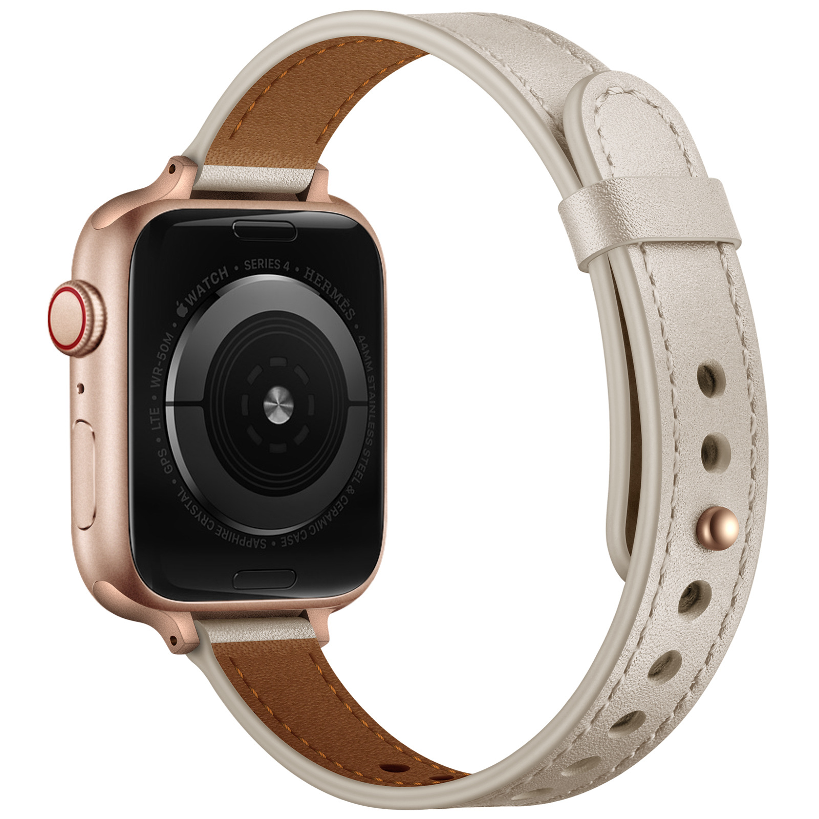 18g Weight Apple watch watchband Classification Genuine leather Material Solid Color Pattern Retro Style Retro Solid Color Apple Watch Watchband 95