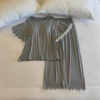 3376.3#Light gray (fixed chest pad) short sleeves + trousers
