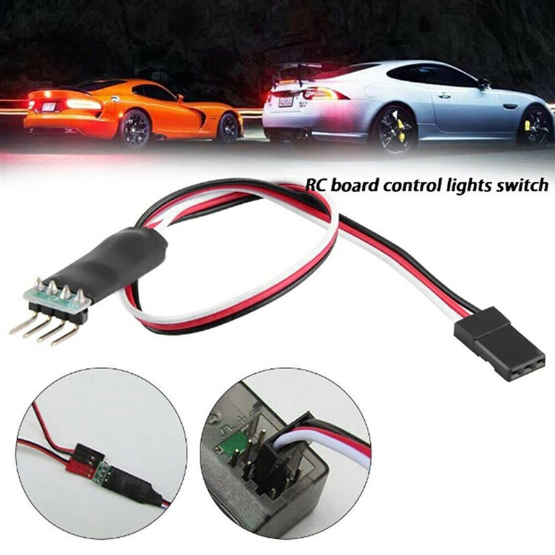 The third channel remote control switch model car upgrade modification with burst flash breathing function to control the light line