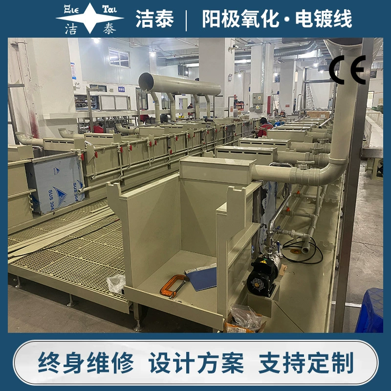 Линия по производству оборудования для анодирования алюминиевых сплавов и гальванизации металлов (никель, медь, хром, цинк, золото, серебро) для производства полипропиленовых резервуаров