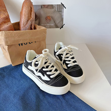 2023秋季新款字母厚底复古拼色休闲运动百搭板鞋ins流行女鞋