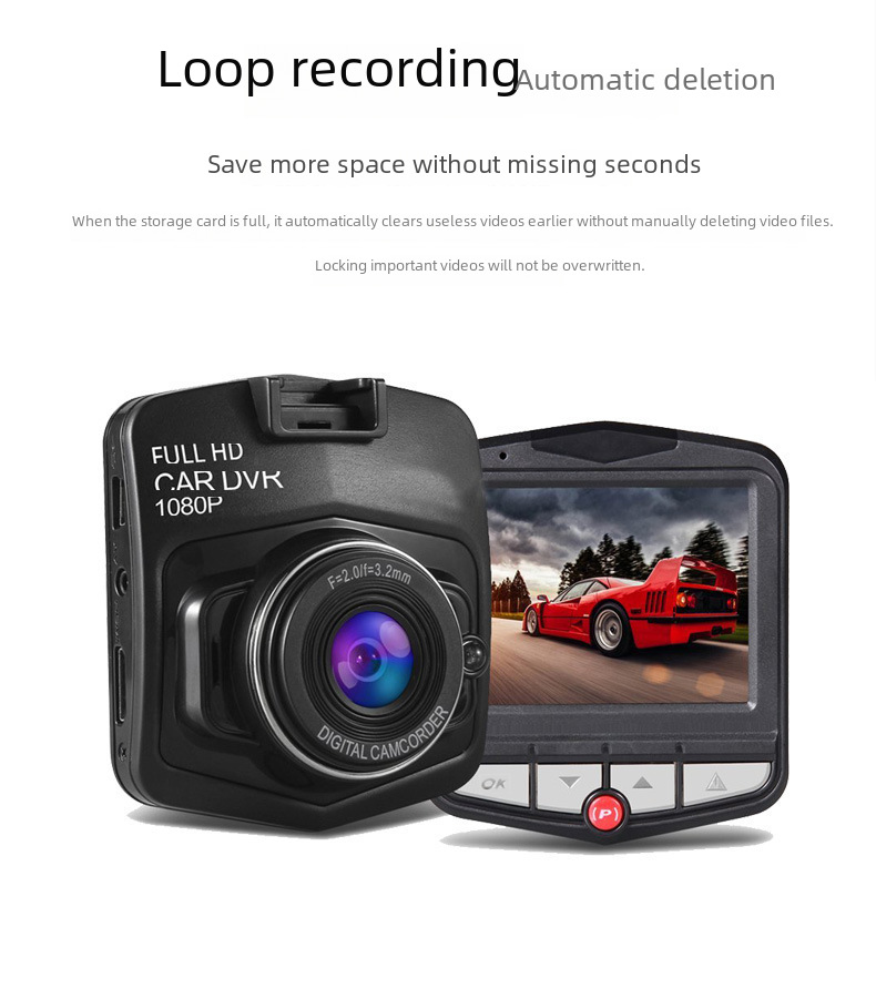 (2개) DVR PUQING 스크린 방패 운전 레코더 GT300 자동차 모니터링 자동차 보험 선물 국경 간 선물 폭발