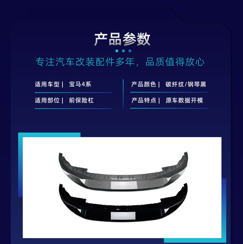 Suitable for Bmw 4 Series G26 Sport Edition Mp Model Front Lip, Front Spoiler, Side Skirts, Louvers, Rear Corner Modification Parts