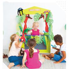 幼儿园早教儿童手偶表演台木制木偶剧场小舞台道具架子多功能玩具