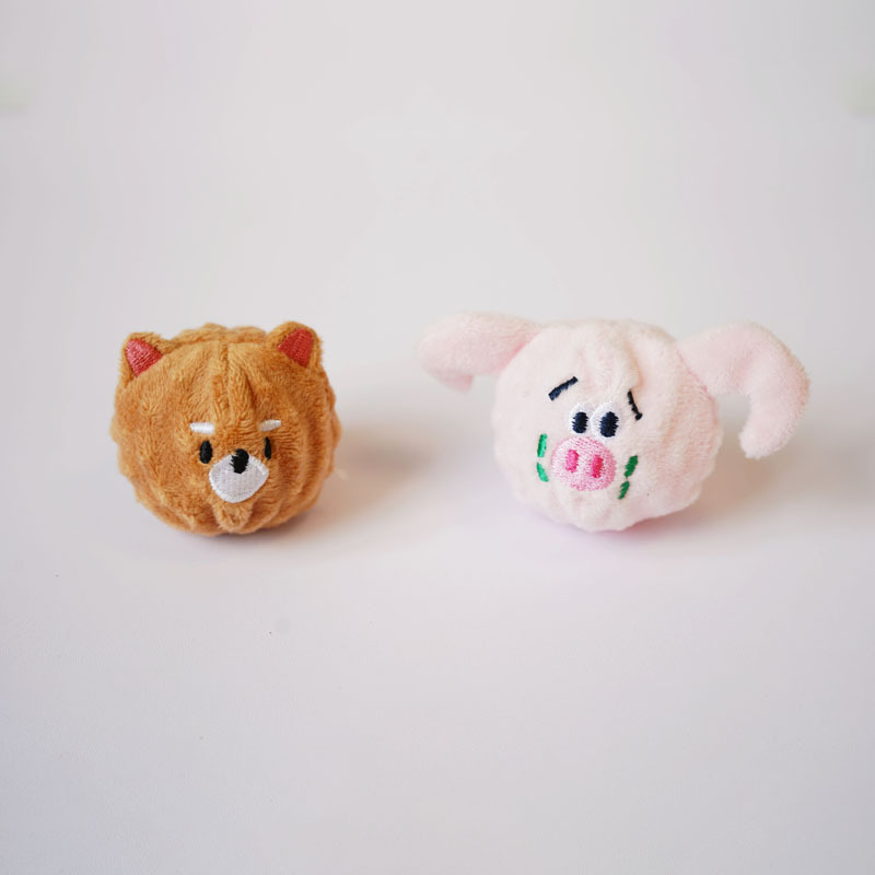 ペットの歯ぎしり、BB、かわいい動物の形をした弾むボール、音のおもちゃ、とげボール、ビションテディ、アマゾン|undefined