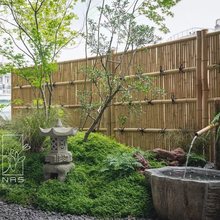 花园围栏竹子篱笆庭院花园日式竹竿屏风围墙户外隔断栅栏茶室装饰