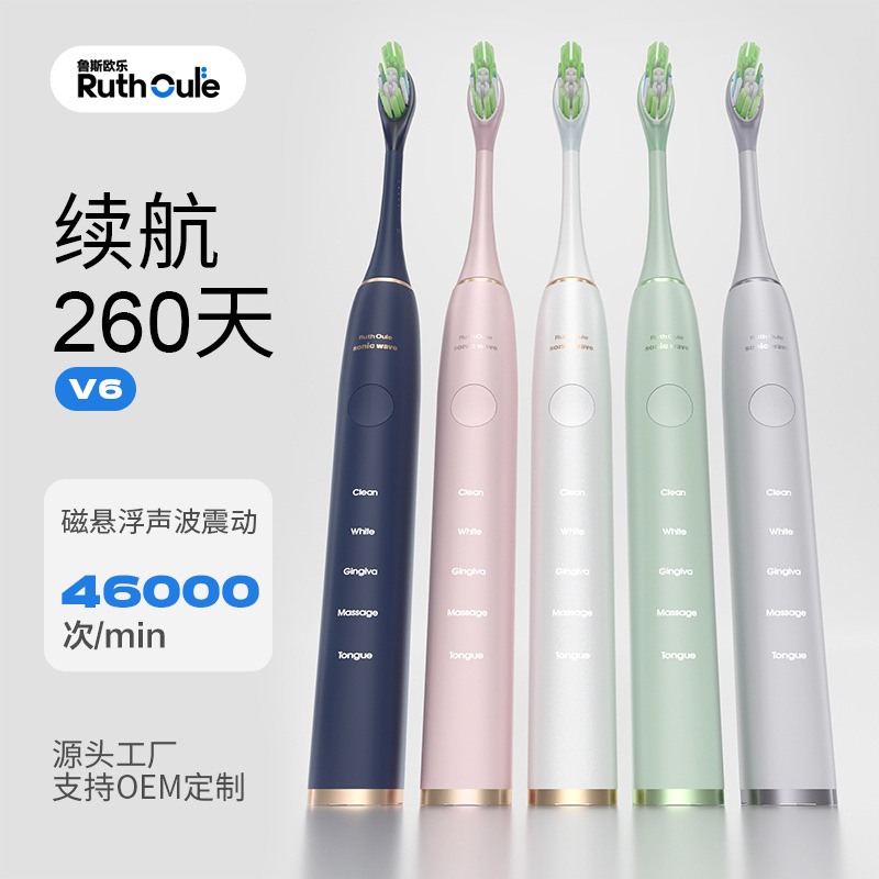 360-Day Battery Life Amazon's Best-Selling Sonic Vibrating Fully Automatic Electric Toothbrush with Soft Bristles Wholesale Gift Box Long Battery Life