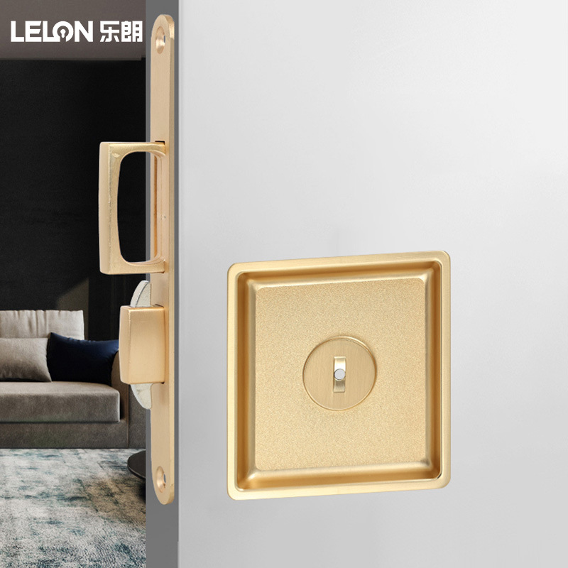 Comercio exterior personalizado redondo BK bolsillo cerradura de puerta deslizante privacidad baño cocina cerradura de puerta deslizante puerta fantasma cerradura de gancho invisible