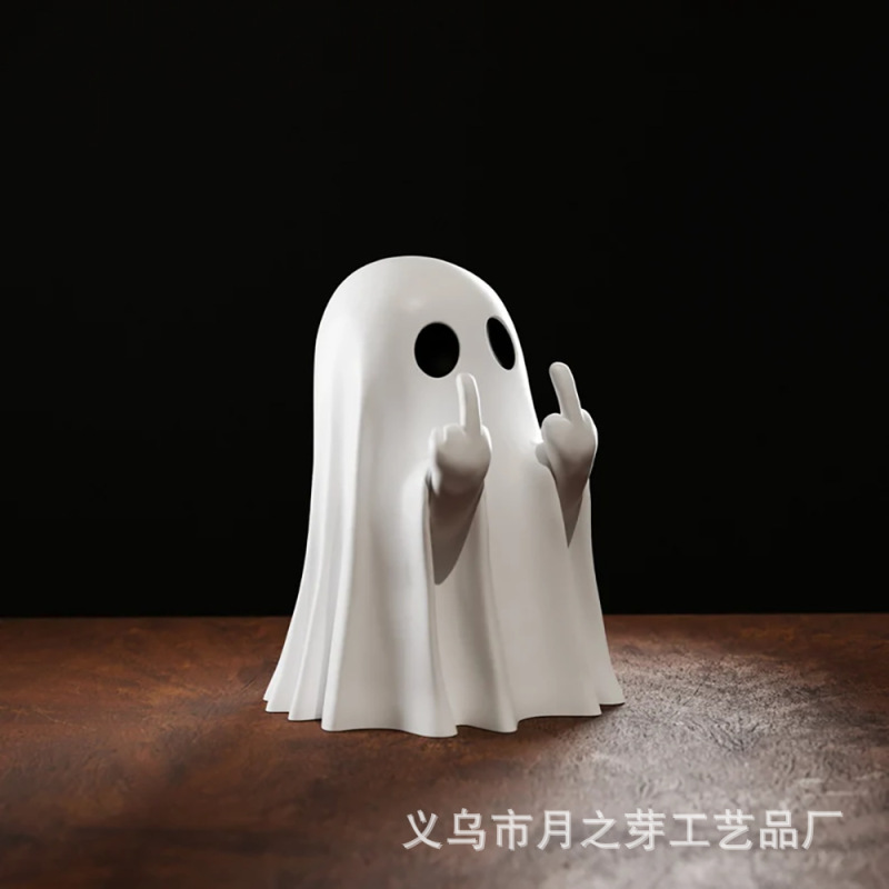 新しいクロスボーダーハロウィン中指愛ゴーストシリーズデスクトップ装飾クリエイティブ装飾品ホリデー面白い装飾|undefined