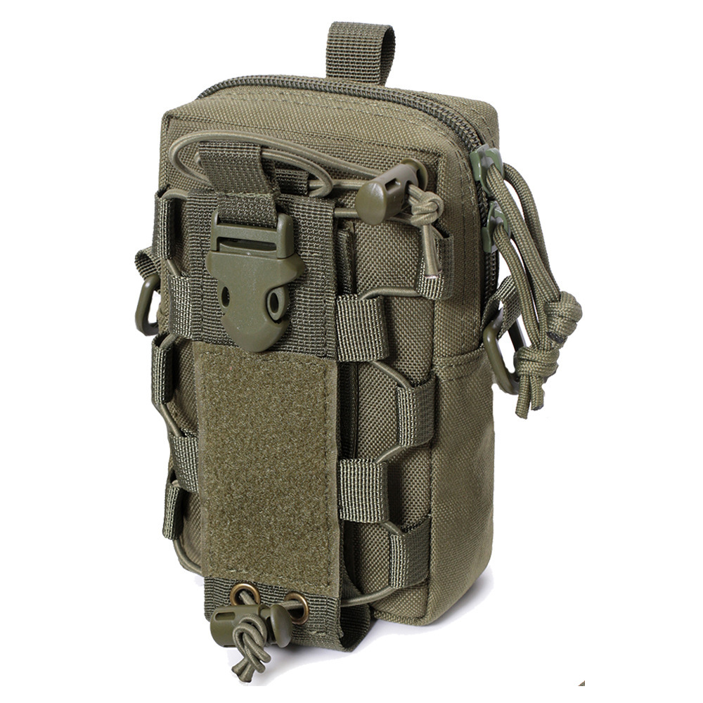 Bolsa de accesorios bolsas tácticas de cintura con cremallera de servicio bolsas de almacenamiento de auriculares elásticas bolsas de montaje multifuncionales camuflaje militar impermeable