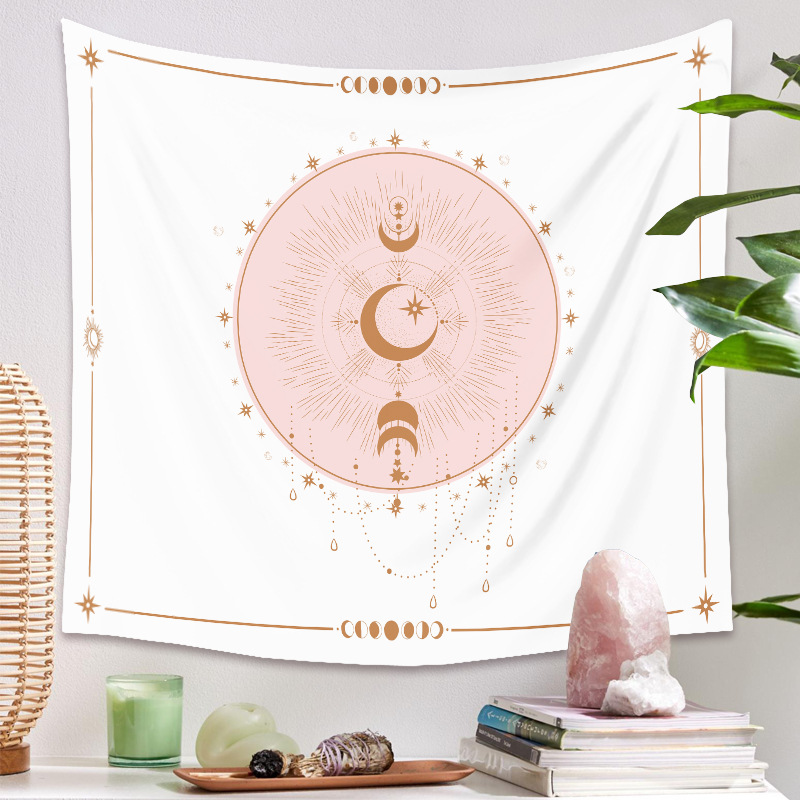 Simple Sun Moon Printing Background Decoration Hanging Cloth Wholesale Nihaojewelry display picture 1