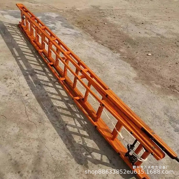 可伸缩6米消防拉梯应急救援金属逃生梯户外高空施工作业梯