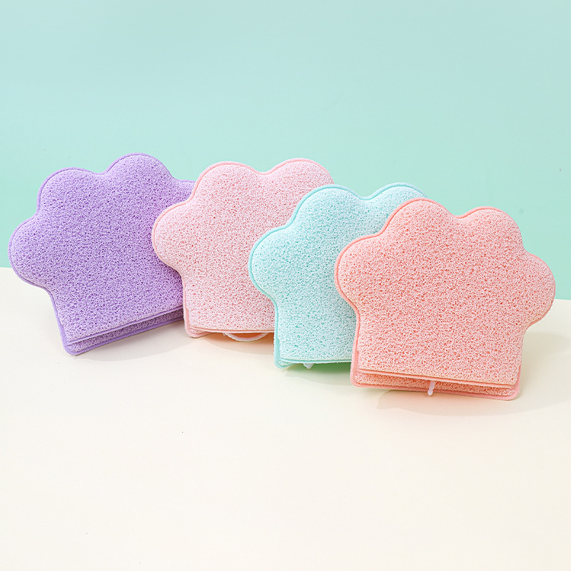 Fábrica personalizada de garra de gato lavabos faciales, eliminación de maquillaje, película de barro, limpieza facial, esponja de limpieza facial portátil