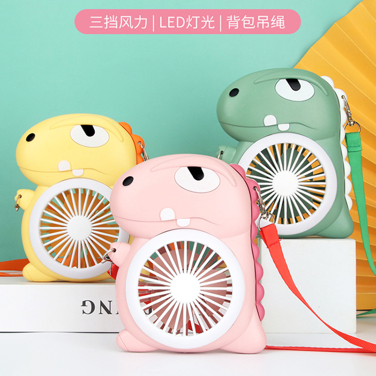 originality new pattern summer Cartoon USB dinosaur lighting Mini Handle pocket desktop Fan Manufactor