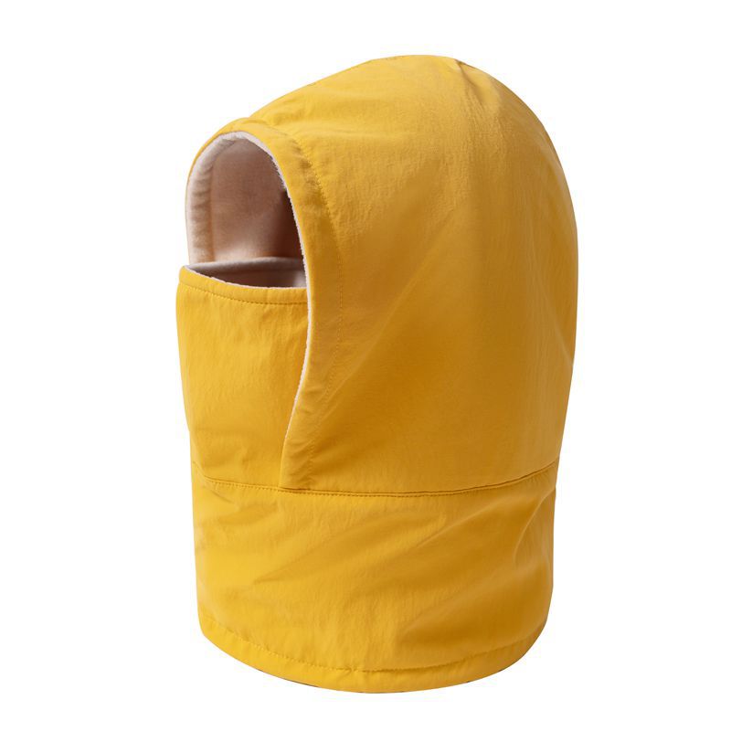 Caliente impermeable a prueba de viento Lei Feng sombrero Cuello de piel 2023 de invierno de las mujeres de esquí pullover Cap Otoño e Invierno forrado de lana engrosada