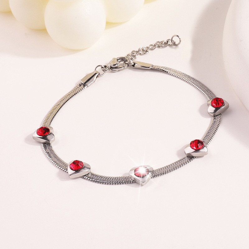 snake chain Chain Type PVD Coated Real Gold Plated Star Heart Shape Flower 304 Stainless Steel Simple Style Classic Style Waterproof Non Tarnish 304 Stainless Steel Bracelets