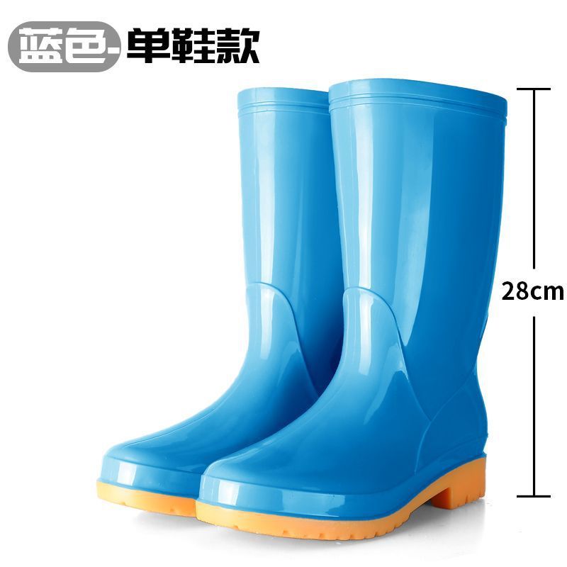 雨鞋女中筒防水高筒防滑雨靴女士短筒成人保暖加棉厨房低筒水鞋女|undefined
