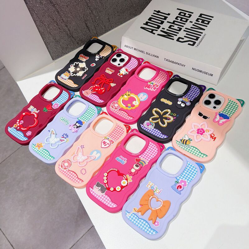 Cat Ear Soft Apple Iphone17 Cartoon Cross-Border 16Promax Mobile Phone Case Color Picture Case Matte Trendy Brand Protective Cover Cat Ear Soft Apple Iphone17 Cartoon Cross-Border 16Promax Mobile Phone Case Color Picture Case Matte Trendy Brand Protective Cover