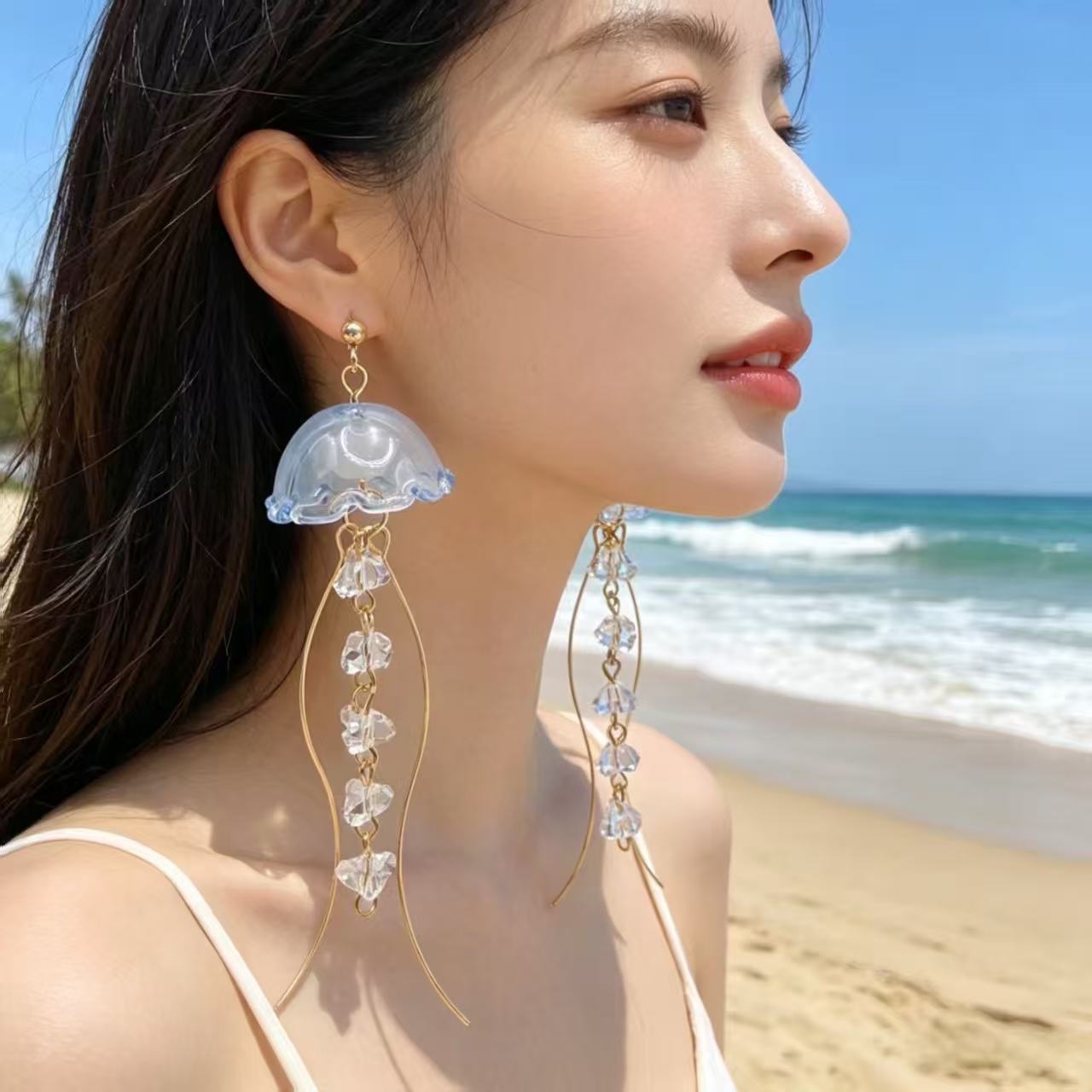 호수 블루 해파리 디자인