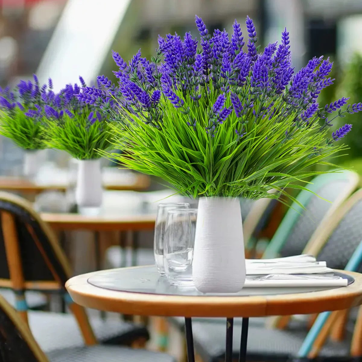 Artificial Green Plants Scandinavian Style Small Fresh Artificial Green Plants Monkey Grass Spring Grass Lavender Plastic Flowers Outdoor Home Decoration