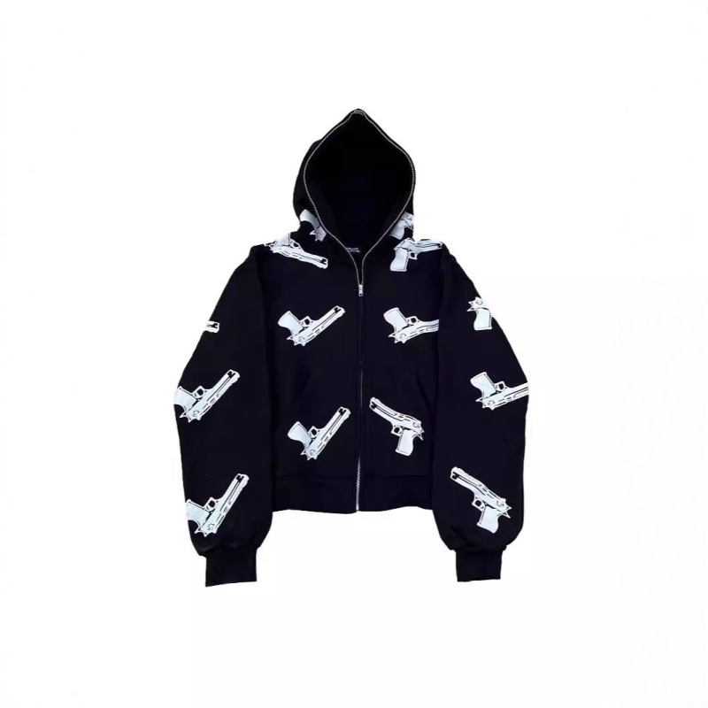 2025 New Spring and Autum Long-Sleeved Ski Puppy Long-Sleeved Hooded Zipper Cardigan Sweatshirt