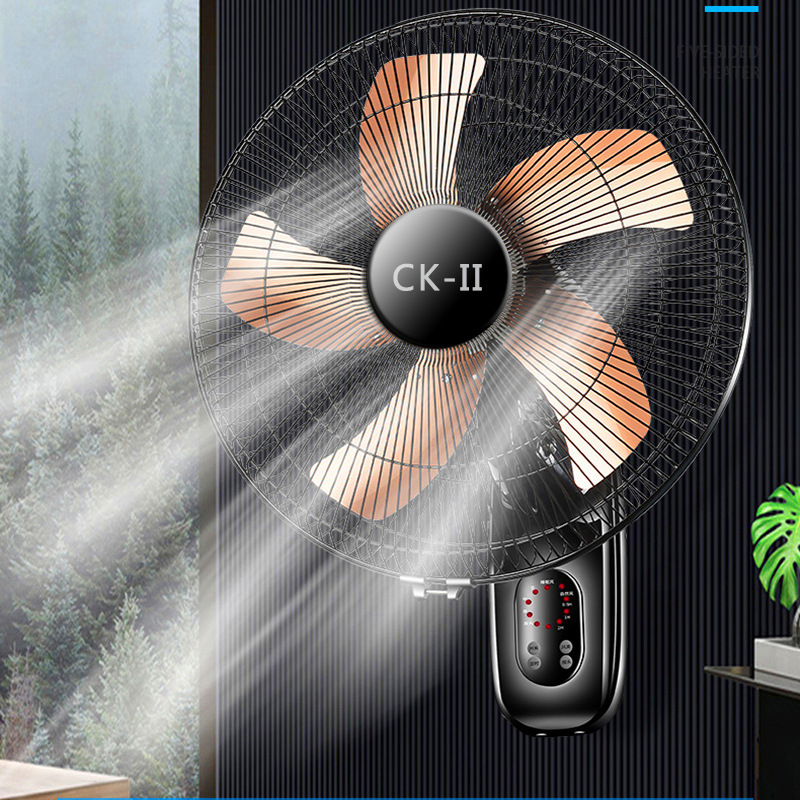Ventilador de pared CK-II montado en la pared tono ligero control remoto ventilador eléctrico hogar colgante de pared fuerte industrial sacudiendo la cabeza ventilador colgante ventilador eléctrico grande