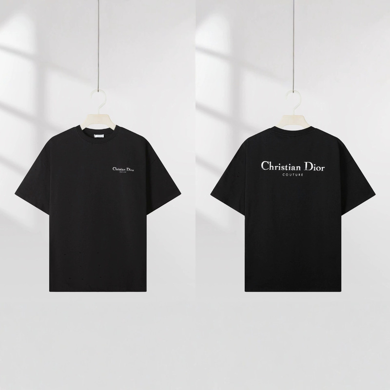 Di's 26 Summer High-End Version European and American Style D Brand Trendy Unisex Short-Sleeve Round Neck Loose Fit Printed Cotton T-Shirt Cross-Border Dropshipping