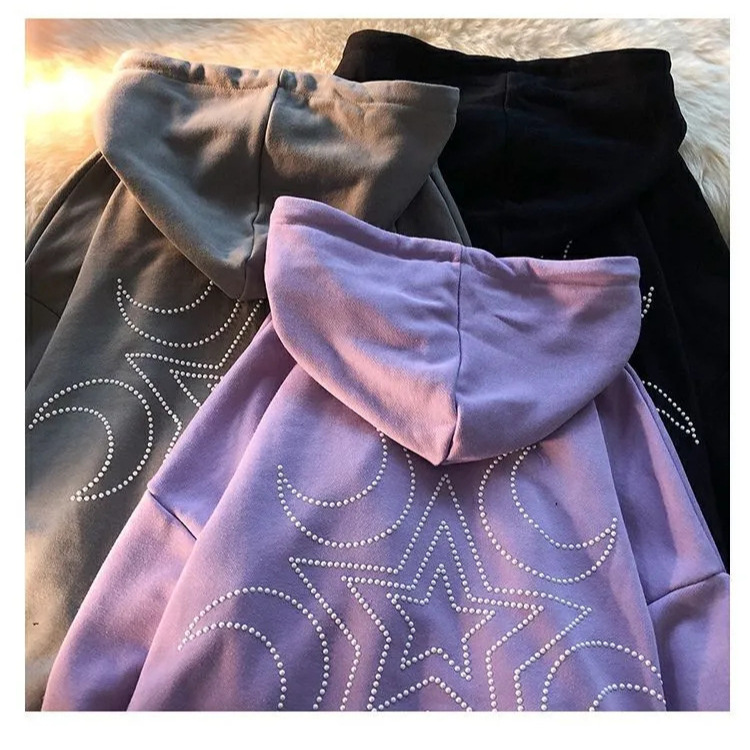 Trendy Marka Mektup Fermuarlı Sweatshirt Kişiselleştirilmiş Basit Baskılı Kapüşonlu Üst Unisex Hırka Şık Ceket_voghion.com