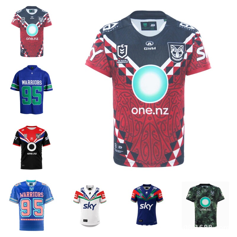 26NRL Rugby Warriors Indigenous Edition Home and Away Adult Training Uniform New Zealand Football Jersey
