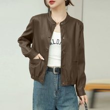 美拉德皮衣女短款2025春秋新款休闲宽松显瘦时尚百搭皮夹克短外套