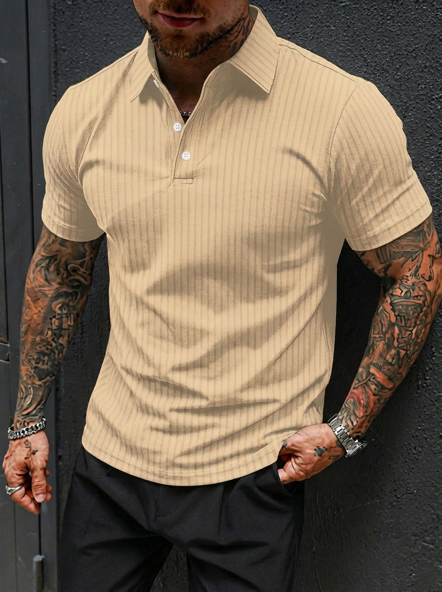 Polo da uomo performante – Maglia a maniche corte elasticizzata in tessuto traspirante, ideale per palestra e tempo libero (10 colori, taglie S-XXXL)_voghion.com