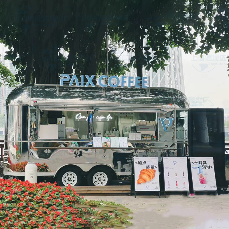 清风款餐车 景区咖啡车冰淇淋奶车吧 文旅农庄采摘园移动售货店铺