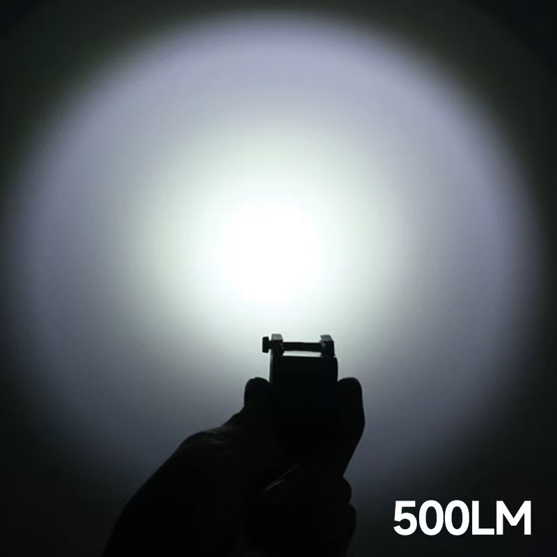 Linterna Táctica Colgante WL14 20mm 500LM Metal Recargable Type-C, Alta Luminosidad para Riel Táctico 20mm