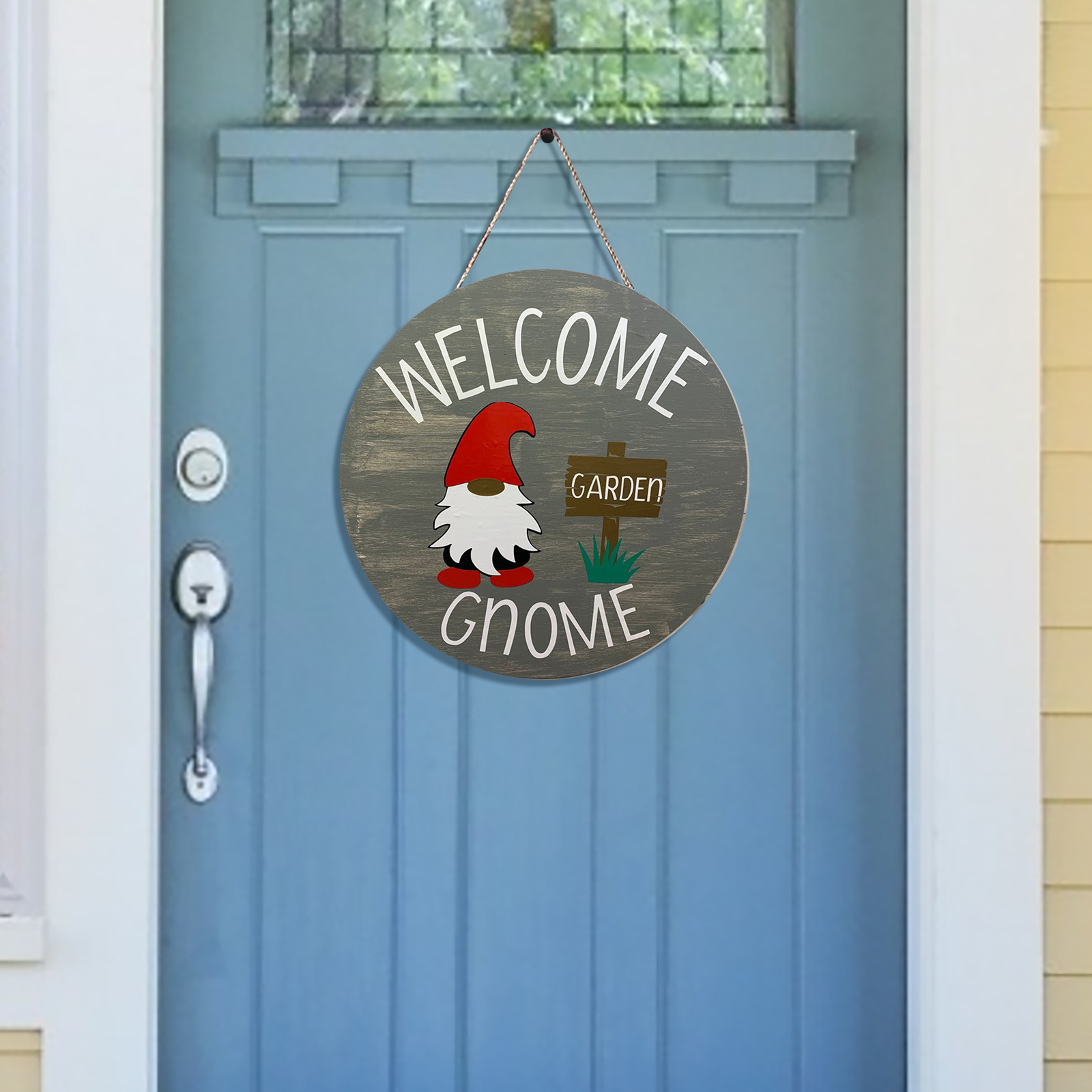 Howe Bei New Christmas Decorations Grey Base Faceless Door Plate Pendant Dwarf Door Plate Home Dress Welcome Door Plate_voghion.com