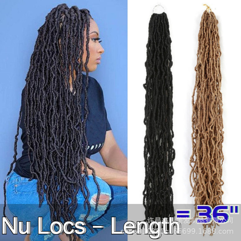 Nu Locs Crochet Hair African dirty braid European and American wig chemical fiber Hair earthworm curvy wig dirty braid