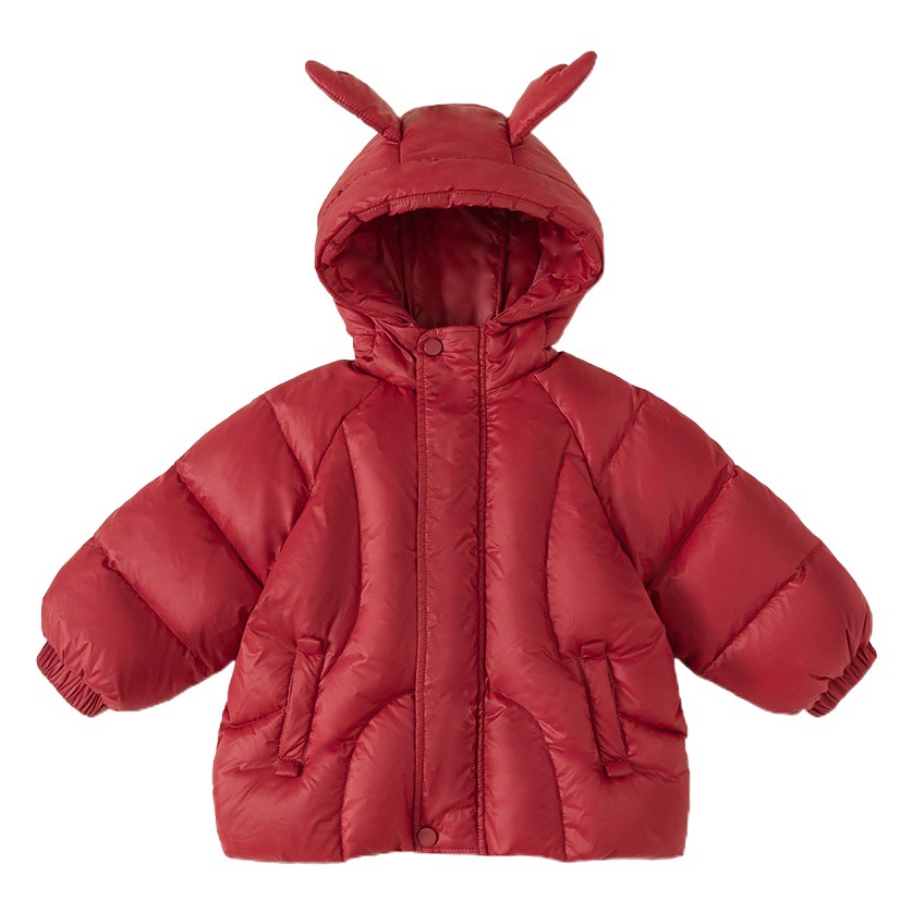 Babycity muchachos abajo chaqueta caliente del invierno del Bebé Ropa de los niños orejas Abrigo con capucha de pato blanco abajo DY83003