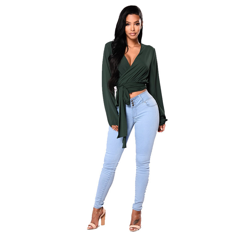 Nuevos pantalones vaqueros de mezclilla con botones de estilo urbano para otoño, cintura media, jeans para mujer, venta al por mayor en stock