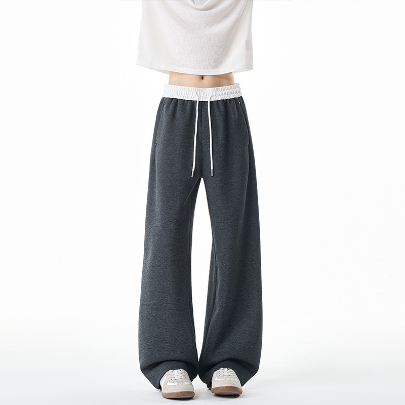 2026 Men's New Autumn Collection: Patchwork Drawstring Mid-Waist Cotton Rivet Scythe Sweatpants, Straight-Leg Casual Pants Wholesale 2026 Men's New Autumn Collection: Patchwork Drawstring Mid-Waist Cotton Rivet Scythe Sweatpants, Straight-Leg Casual Pants Wholesale