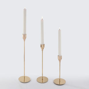 Holiday Birthday Candle Holder Golden Light Luxury Candle Table Lamp Home Western Food Romantic Wedding Candlelight Dinner Props Candle Holder