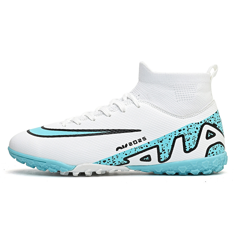 2025 nuevo transfronterizo de clavos cortos de alta altura hombres y mujeres zapatos deportivos de entrenamiento juvenil zapatos de fútbol fábrica