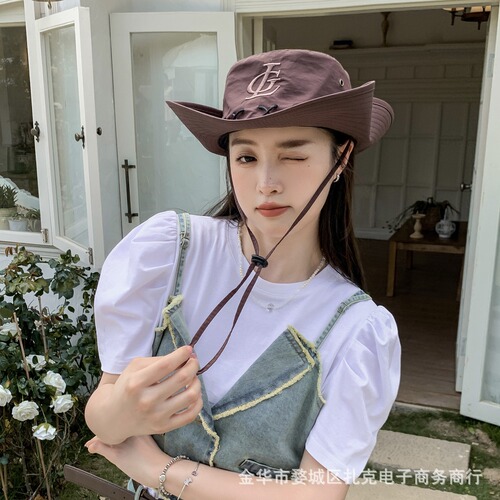 Hiking Sun Hat Western Cowboy Quick-Drying Waterproof Unisex Spring Summer Neck Cover Fishing Hiking Camping Foldable