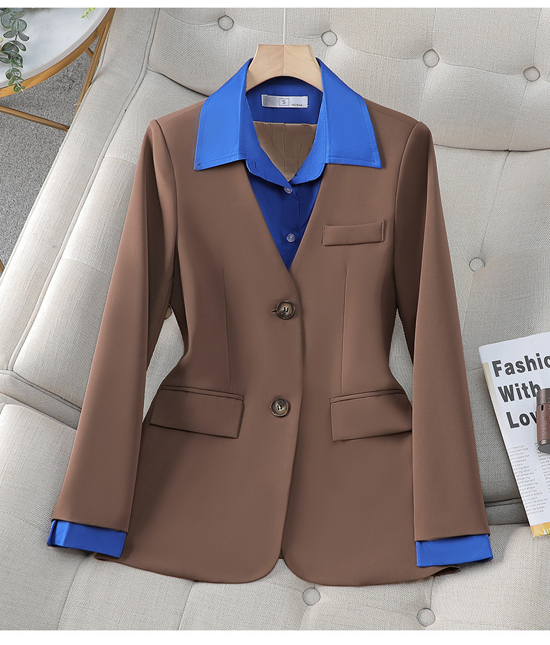 Women's Blazer Suit Two Piece Set Casual Professional Temperament_voghion.com