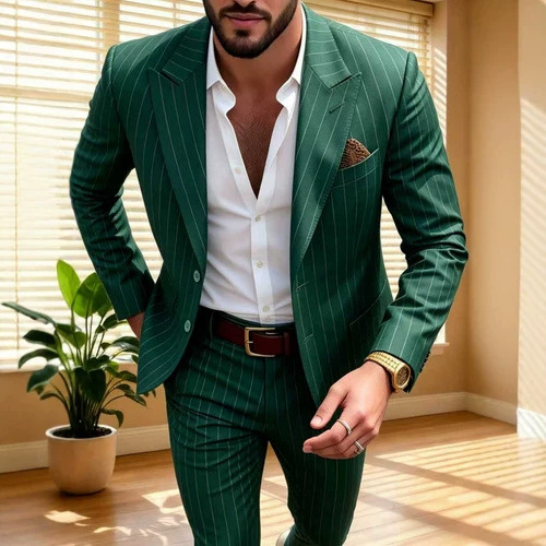New Style Men's Suit Set, High-End Small Suit, Korean Style Business Slim-Fit Suit