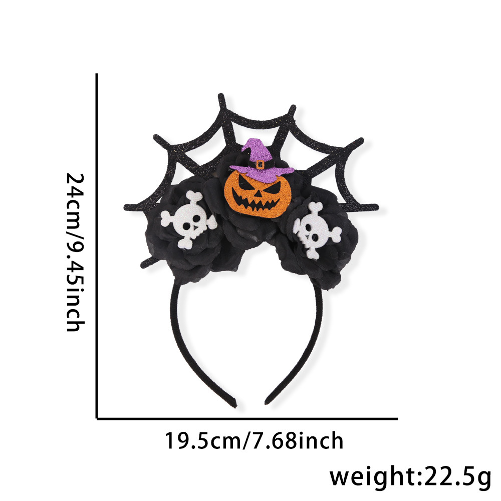 Diadema de Halloween oreja de gato fiesta de calabaza diadema festival de fantasmas decoración de fiesta de disfraces flor de rosa fantasma hebilla de cabeza accesorios para el cabello