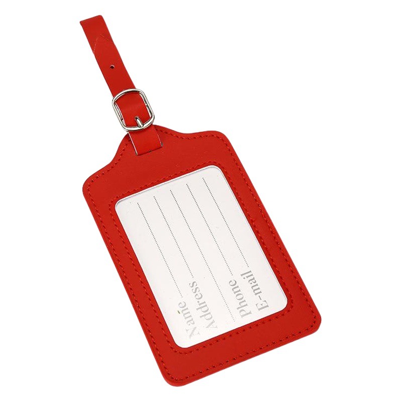 Cross-Border Carefully Selected Cross-Border Waterproof Luggage Tags Lanyard Suitcase Pu Tags Logo Multi-Color Simple Boarding Luggage Tags