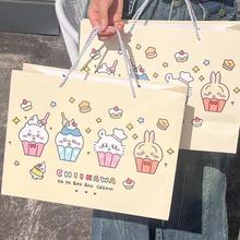 卡通chiikawa礼品袋生日礼物包装大容量纸袋子高级感大号手提袋