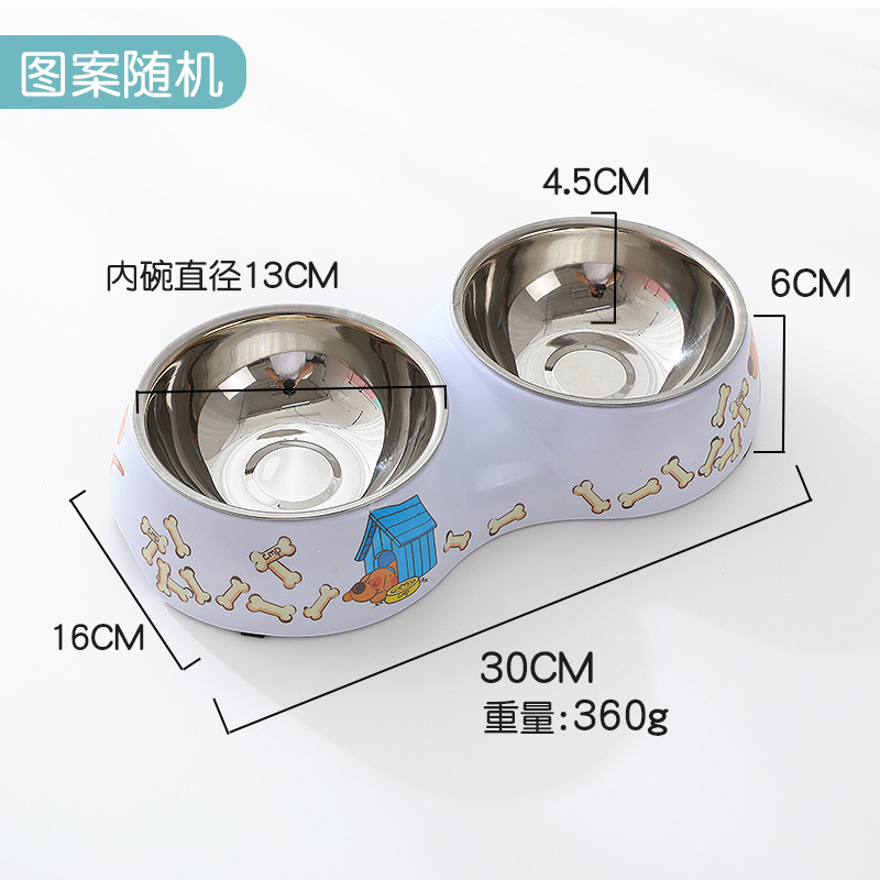 Imitación de cerámica gato tazón al por mayor impresión mascota doble tazón perro tazón gato tazón de agua alimentador de agua conjunto de alimentos para mascotas tazón de comida para perros