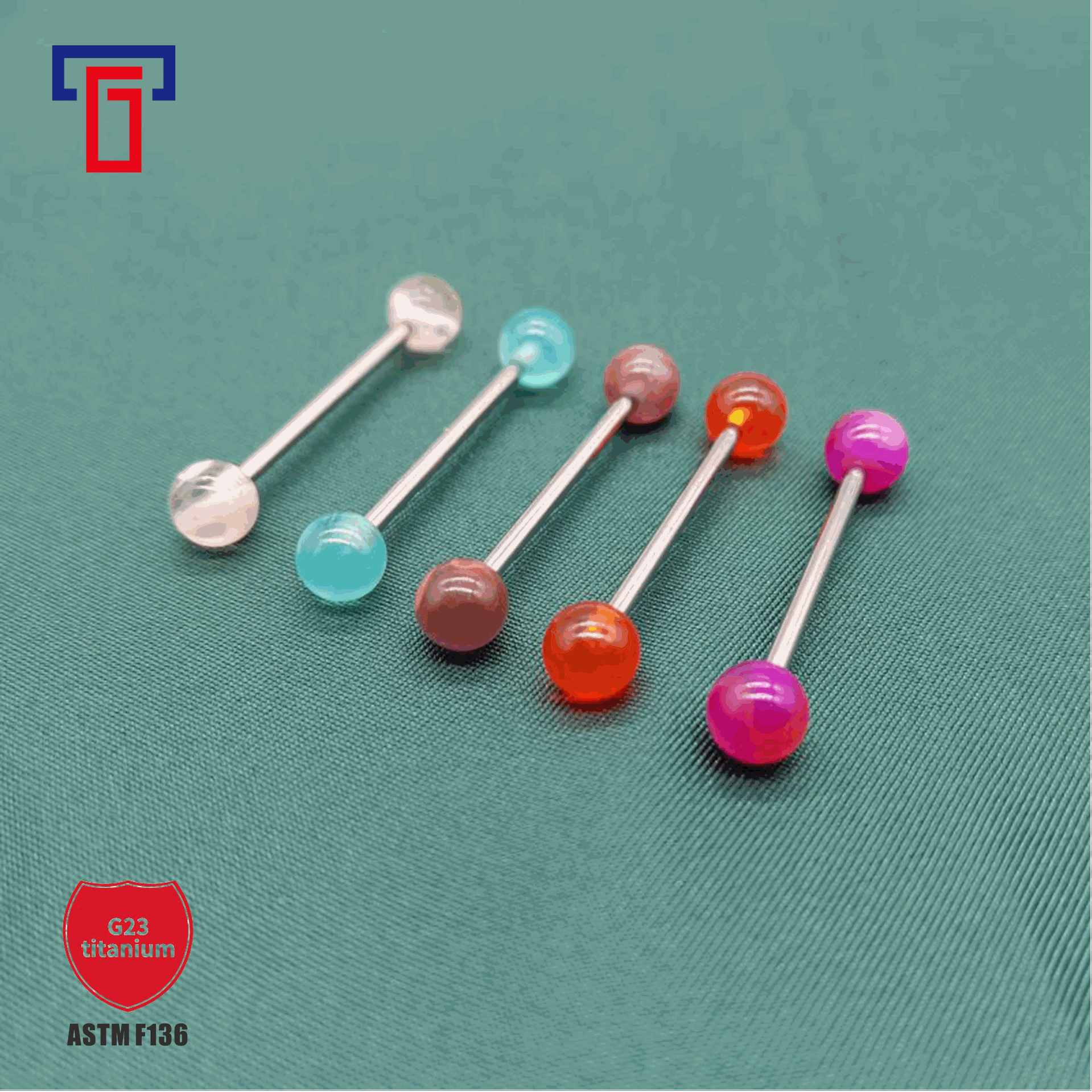 Pointed titanium steel lip stud product view